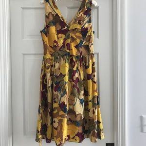 Banana Republic yellow silk dress